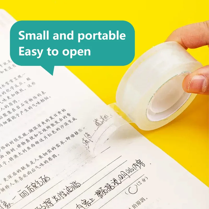 18/12/8mm 투명 접착 테이프 팩 도구 편지지 사무실 학교 용품 학생 접착 테이프 포장 선물 꽃