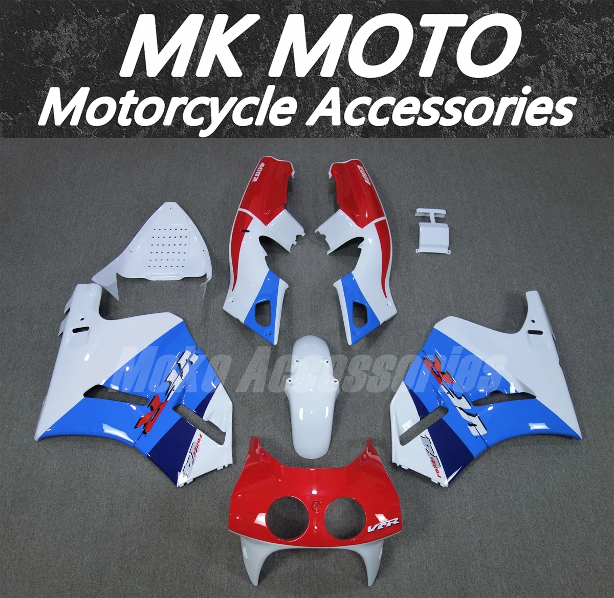

Motorcycle Fairings Kit Fit For VFR400 NC30 1989 1990 V4 Bodywork Set High Quality Abs Injection Red White Blue