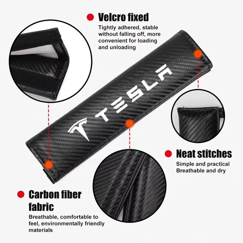 Car Adults Kids Safety Belt shoulder pad Pad Interior For Tesla Model 3 Model X S Y Car Accessories Protect shoulder