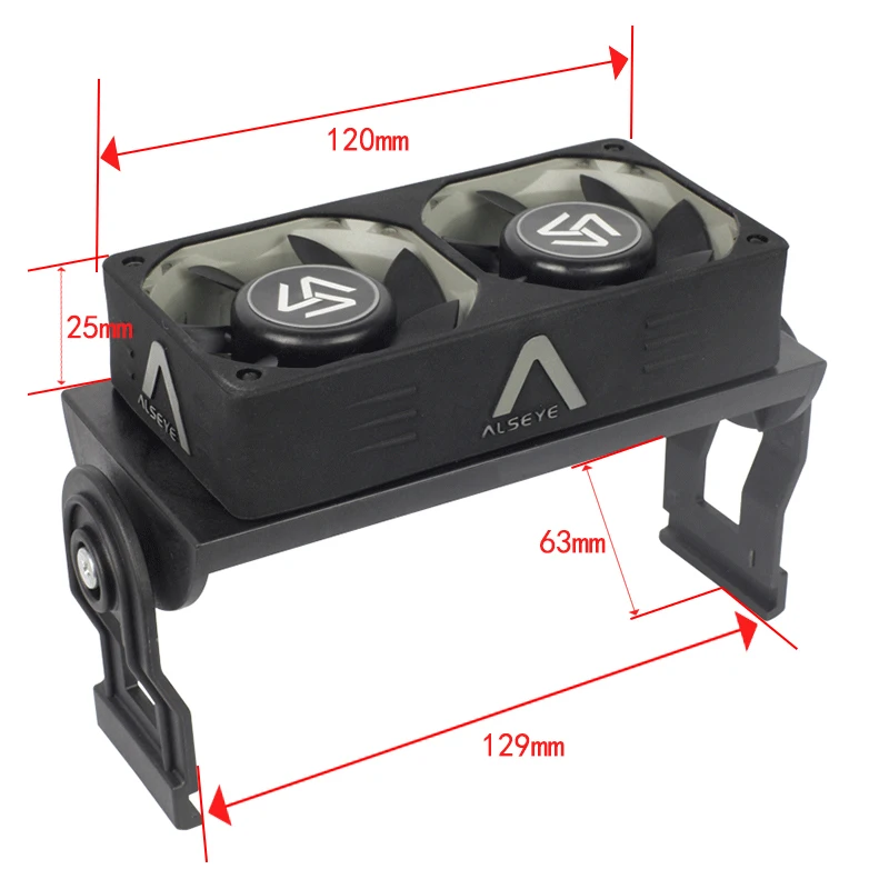 Alseye-ram Ventilador de Refrigeração Pwm Ram Refrigerador de Memória Ventilador Duplo 60 mm 12002000rpm Radiador para Ddr Ddr2 Ddr3 Ddr4 Ddr5 12v - Imagem 2