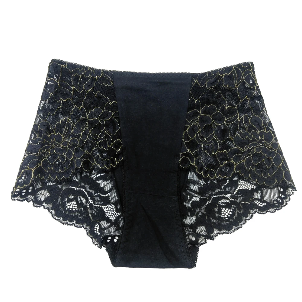 5Pcs/Set Women Lace Panties Briefs Intimates New Sexy Underpants High-Waist Ladies Fashion Floral Underwear Panty