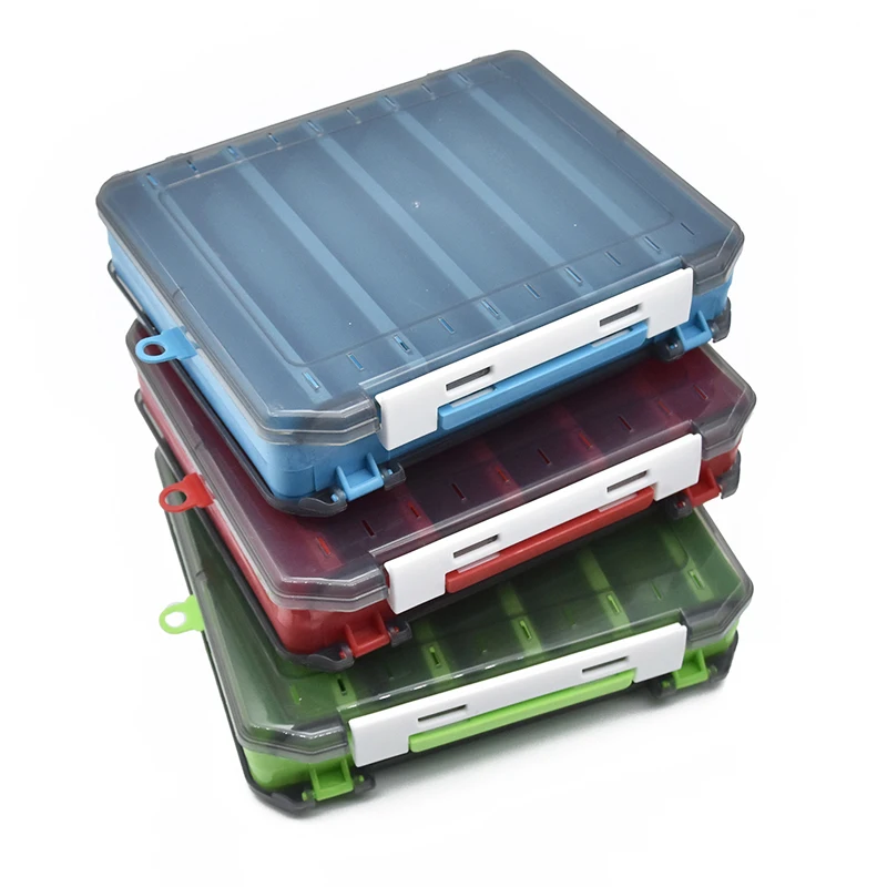 Double Sided Fishing Tackle Box fishing Accessories tool Box 10 Compartments Lure Hook Bait