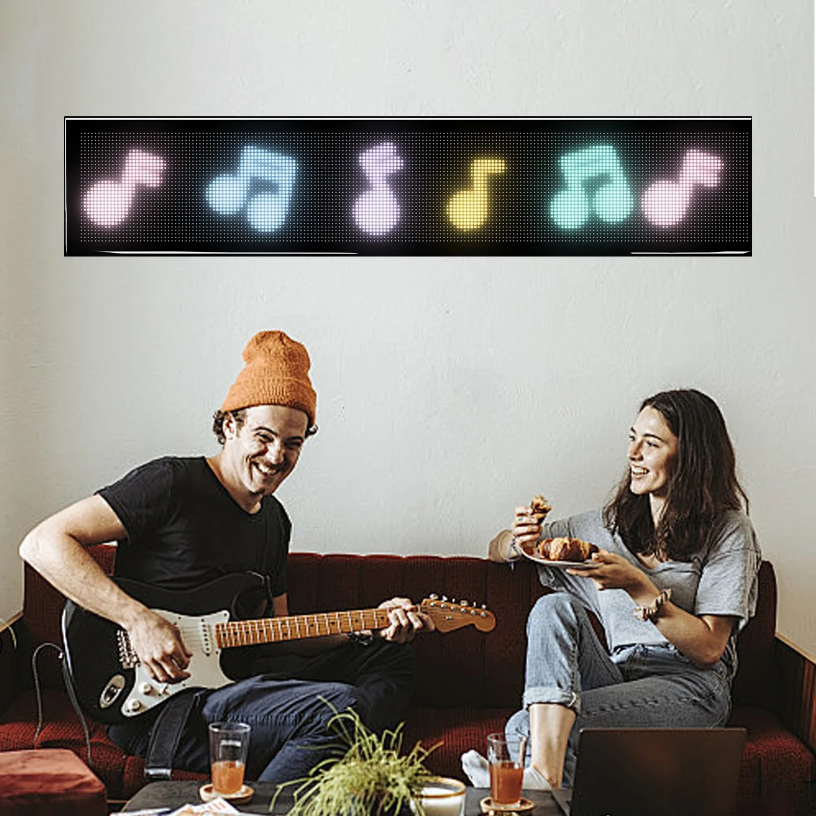 Demon Eyes Car Plus LED Logo APP LED Matrix Pixel Panel Night Light DIY Programmable Flexible LED Display Car Truck Accessorie