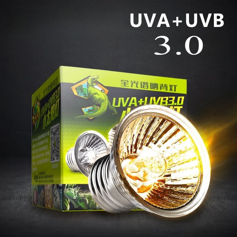 Reptile Lamp Bulb Reptile Heating Lamp 1Pc 25/50/75W UVA+UVB 3.0