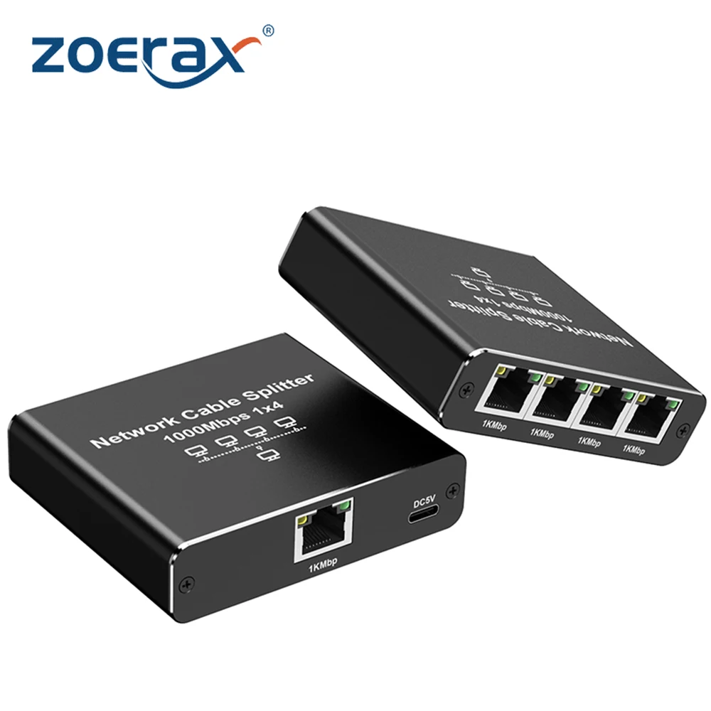 Ethernet Splitter Adapter Coupler 1 to 2/3/4 RJ45 LAN Internet Network Cable For PC Laptop TV Box