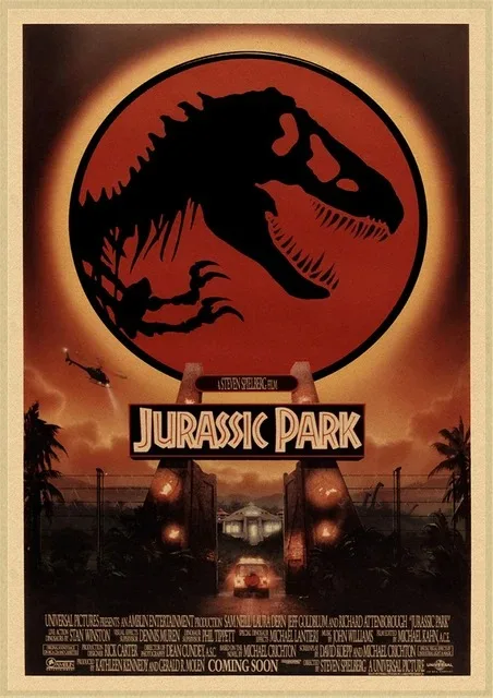 Dinosaur Canvas Painting Jurassic Park Movie Posters Vintage Posters And Prints Wall Art Pictures For Living Room Home Decor Peckshirt