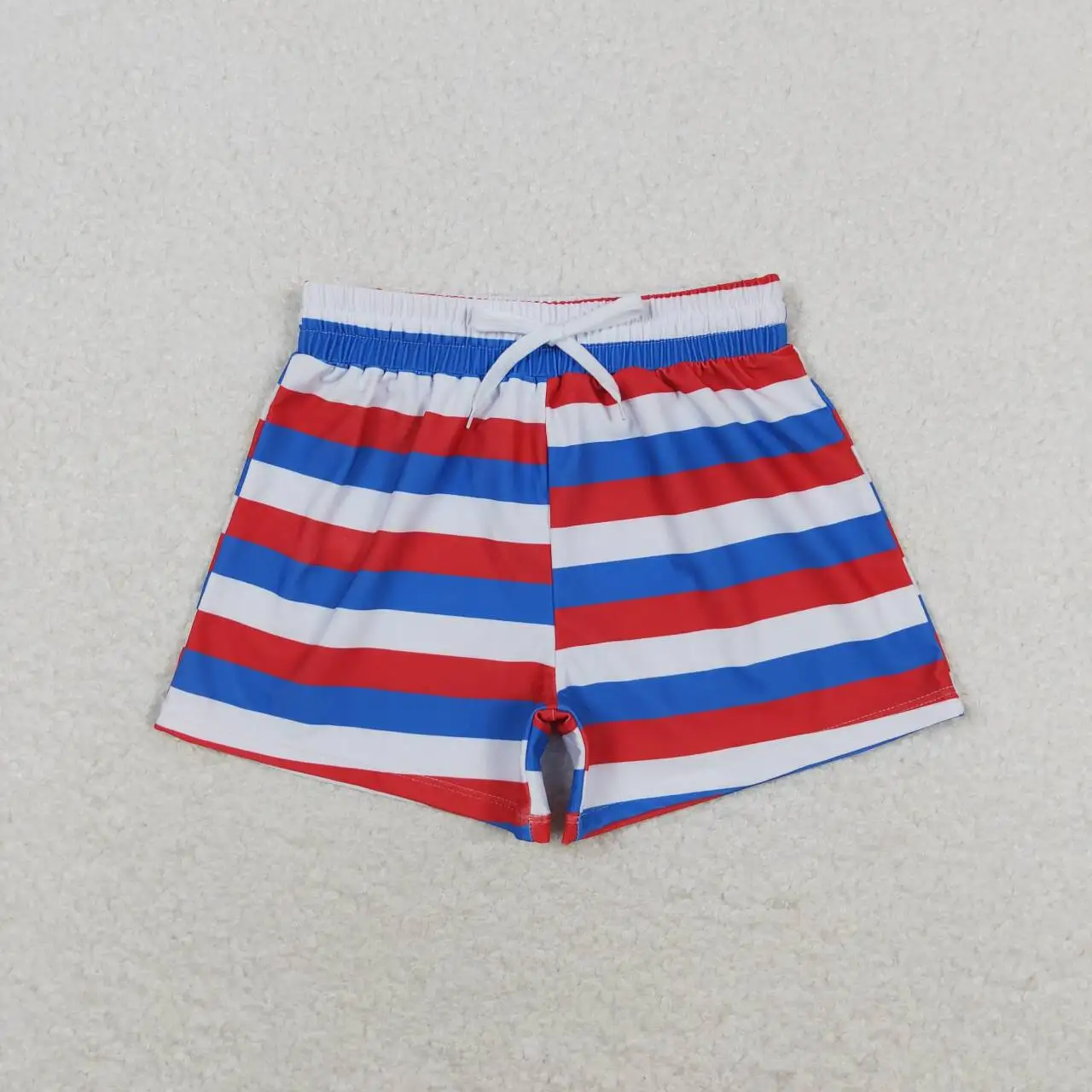 

New RTS toddler boy beach shorts red white and blue stripes 4th of july boy trunks children swimsuit kids patriotic swimwear