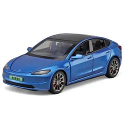 Alloy Model Car Toy with Sound and Light - 1:32 Scale Diecast Metal Vehicle (Blue No box)