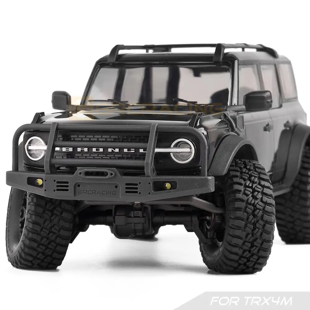 Traxxas trx4m フォードBronco 黒 オフロードRCカー 1/18 Front Bumper 3d Printing For Traxxas Trx4-m Bronco