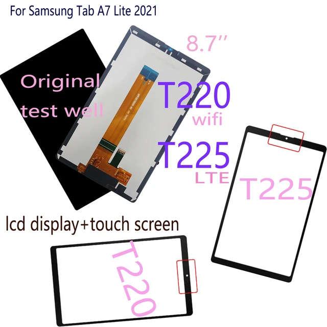 8.7'' Original T220 Display For Samsung Tab A7 Lite 2021 SM-T220 SM-T225  T220 T225 LCD Touch Screen Digitizer Panel Assembly LCD - AliExpress