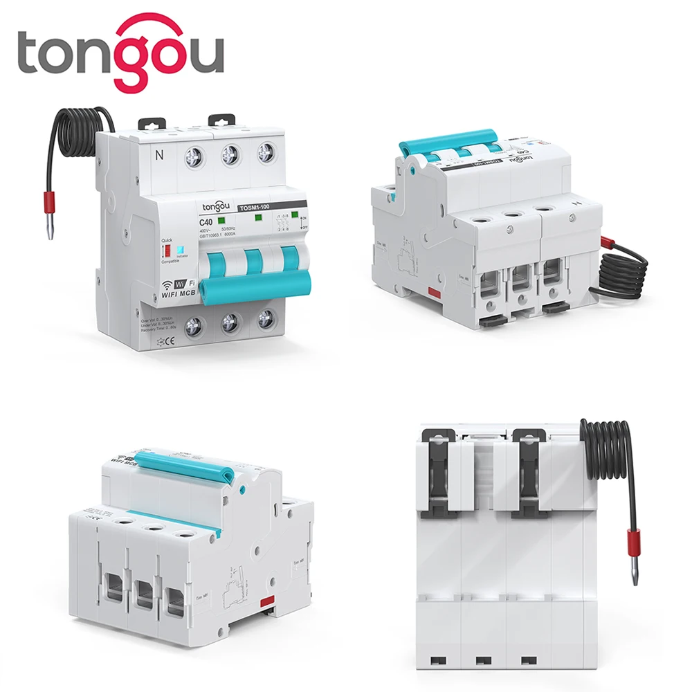 Din Rail Tuya WIFI Circuit Breaker Timer Remote Control APP Smart Automatic Intelligent Interruptor WIFI Switch MCB TONGOU