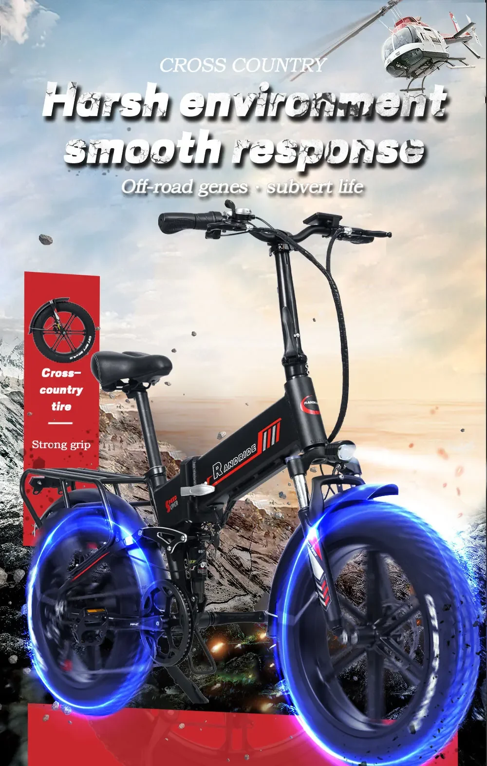 New Electric Bicycle YX20 2000W Motor 48V17AH battery adult Electric Bike 20 inch Fold multifunctional mountain off-road E-bike 2 S09e8cfb762314b41947efd37c8e63257E