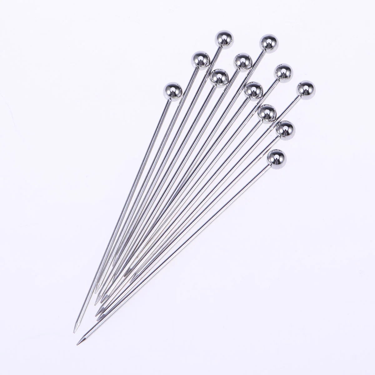 

24pcs Stainless Steel Cocktail Picks Appetizer Toothpicks Cocktail Fruit Sticks Party Supplies Silver