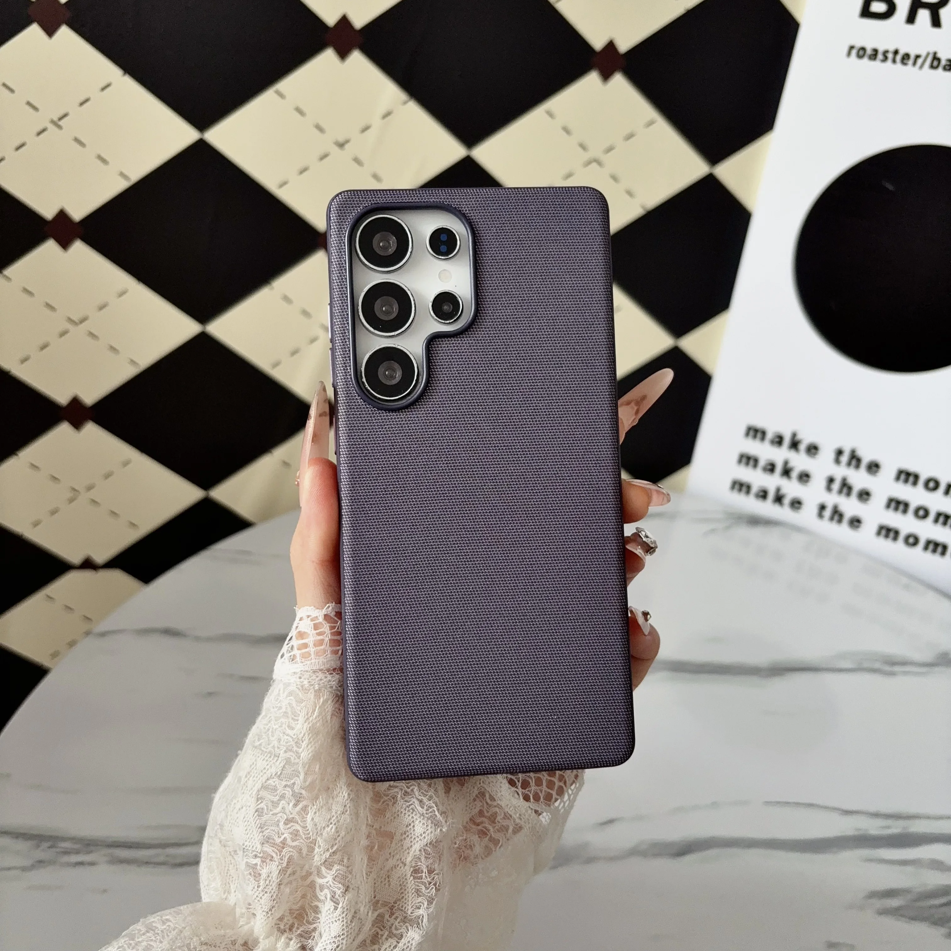 Luxury Tech Woven Magnetic Adsorption Case with Magsafe Wireless Charging Compatibility