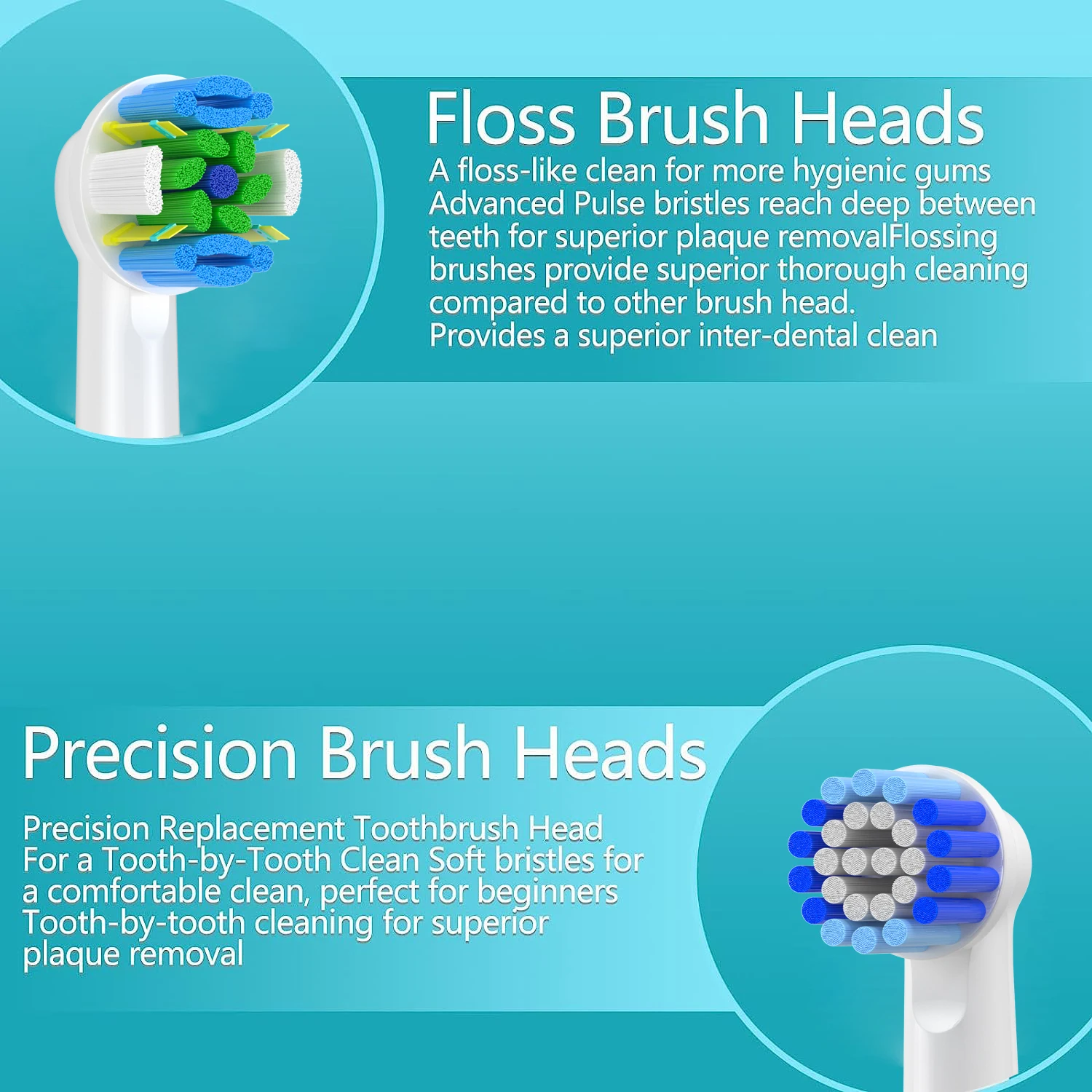 Toothbrush Heads Compatible with Oral b Electric Toothbrush 4 Sensitive 4 Precision 4 Floss 4 Cross 16Pack