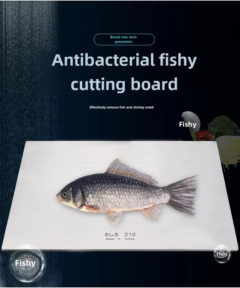 316 stainless steel panel and chopping board, kitchen household thickened double sided extra large kneaded surface cutting board 2