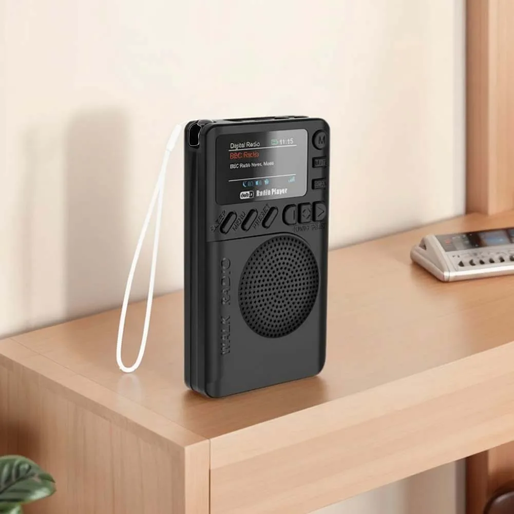 헤드폰 잭이 있는 미니 DAB FM 디지털 라디오, 컬러 스크린 포켓 라디오, MP3 재생 스피커, 야외 캠핑 하이킹용