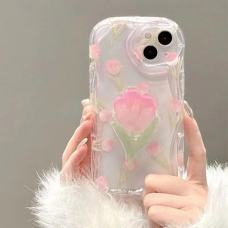 Tulip Grip Tok Holder Wave TPU Phone Case