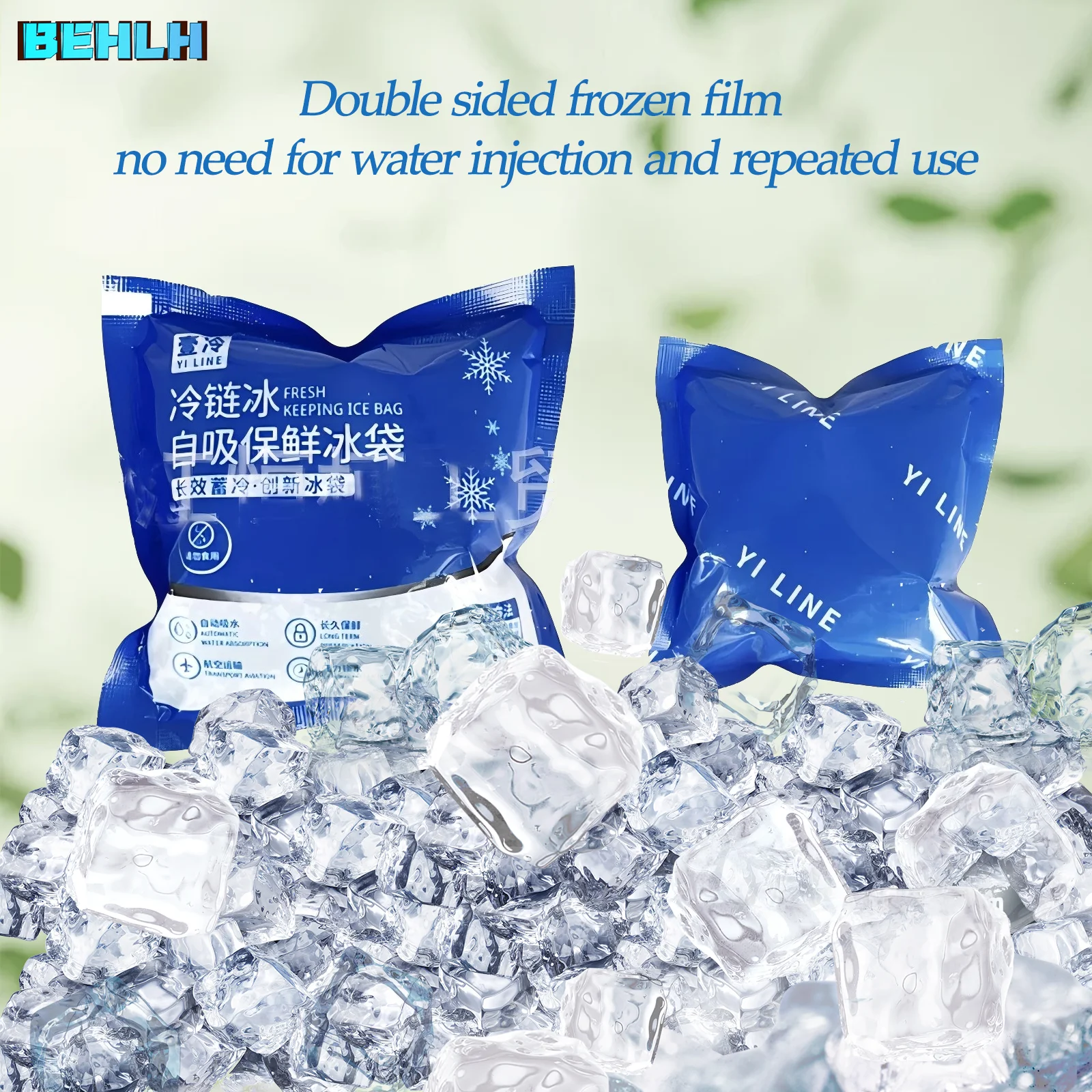 Self-Priming Ice Pack Bag Reusable Water Icing Cooler Bag Pain Cold Compress Drinks Refrigerate Food Keep Fresh Ice Packs