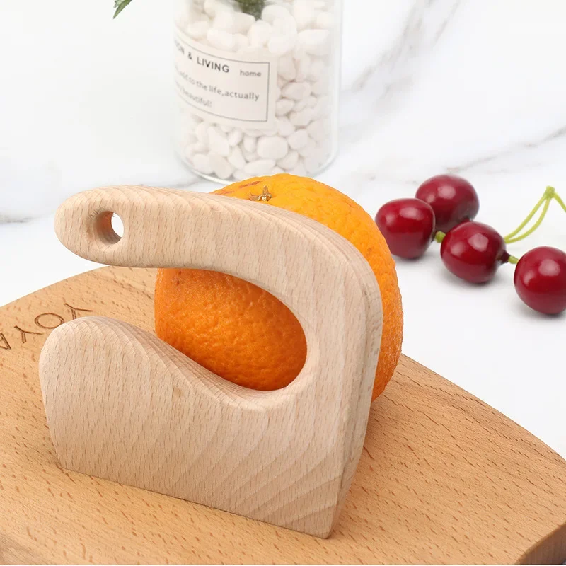 Wooden Cutter Kids Cute Shape Knife Kitchen Tools Fruit Vegetable Cutter For Children Safe Kitchen Cutting Toy DIY Tools
