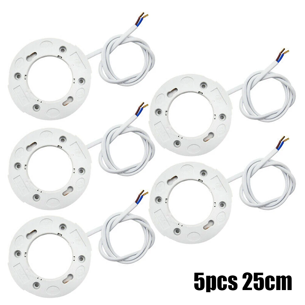 5Pcs GX53 Lamp Holder Base For GX53 Lamps Fly Leads For LED And CFL Light Bulbs Ceiling Walls Lamp Wine Cabinet Holder
