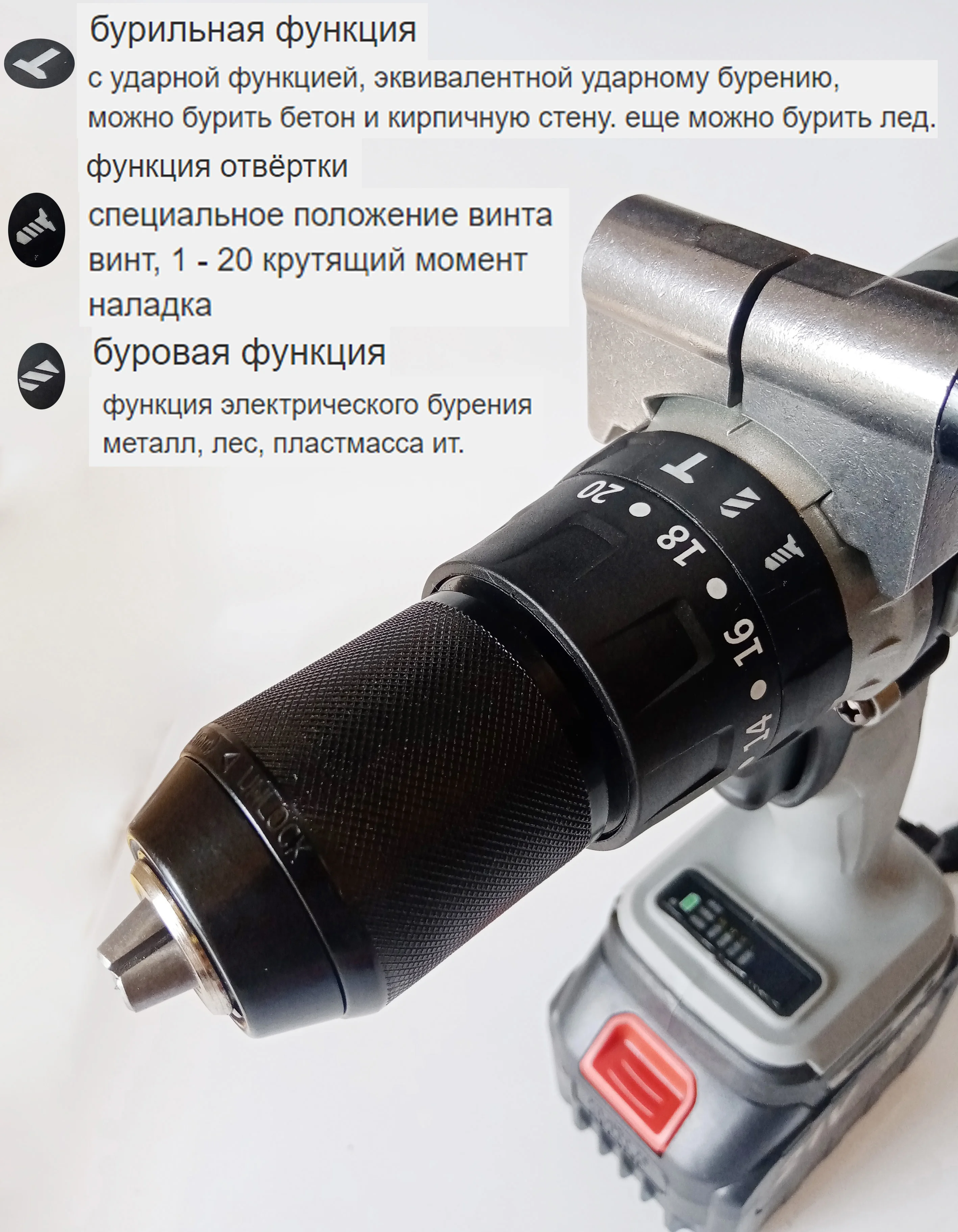 Бесщеточная ударная дрель Fondwaok 115 Н/м | AliExpress