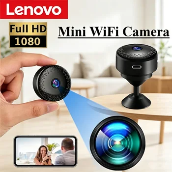 Lenovo 1080P Home Mini Camera Wi-Fi Wireless Remote Monitoring Camera for Pets and Children Smart Camera with HD Night Vision 1