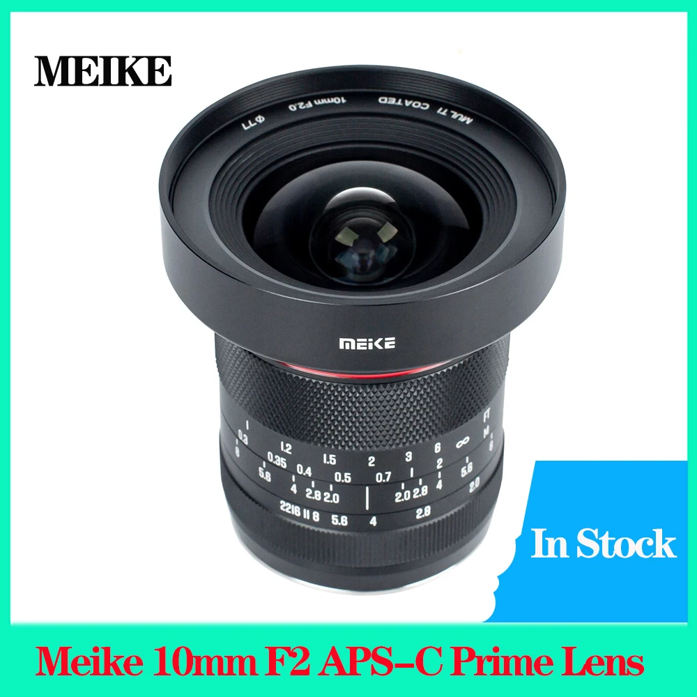 Meike 10Mm F2 Aps-C Prime Lens Per Sony E/Fuji X/Canon Rf/Nikon Z Mount Fotocamere Obiettivo Grandangolare Con Messa A Fuoco Manuale