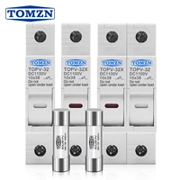 Support de fusible DC 1P 2P 10*38mm haute tension solaire photovoltaïque 1100V TOMZN TOPV-30 pour protection de système photovoltaïque gpV 1