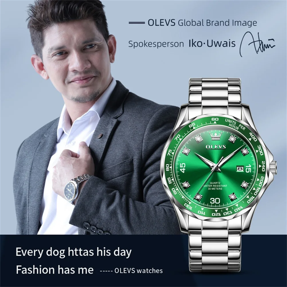 OLEVS Men's Watches Luxury Fashion Trend Chronograph Waterproof Luminous Men Wristwatches Simple Stainless Watch Luxury Business