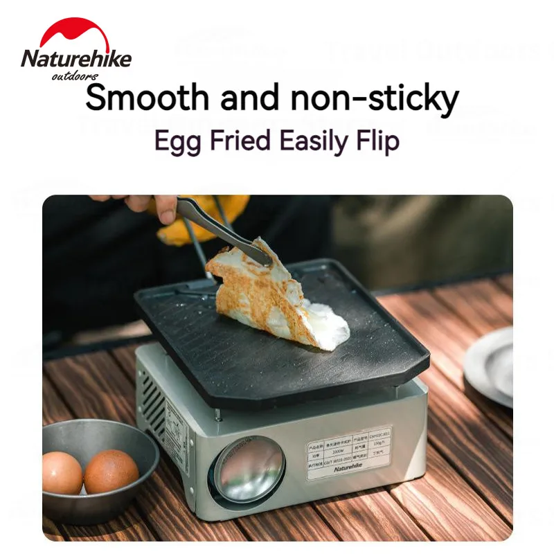 Naturehike BBQ Grill Frying Pan Camping Folding Non-stick Pan Cookware Stainless Steel Outdoor Ultralight BBQ Plate Kitchenware