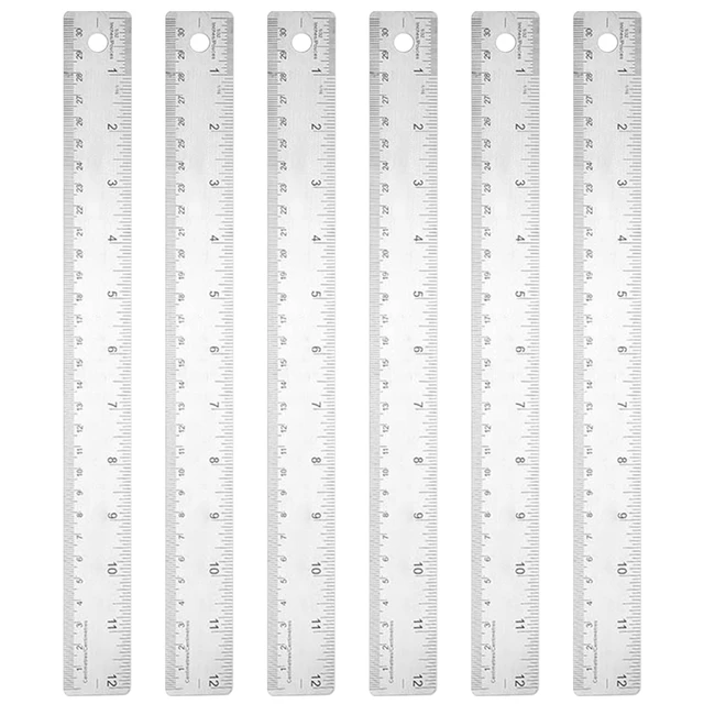 Ruler 30cm 12 Strong Clear Shatter Resistant Plastic Back to