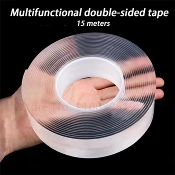 Multifunctional Double Sided Adhesive Tape Waterproof Reusable Wall Stickers Transparent Strong Sticky Glue Car Bathroom Kitchen