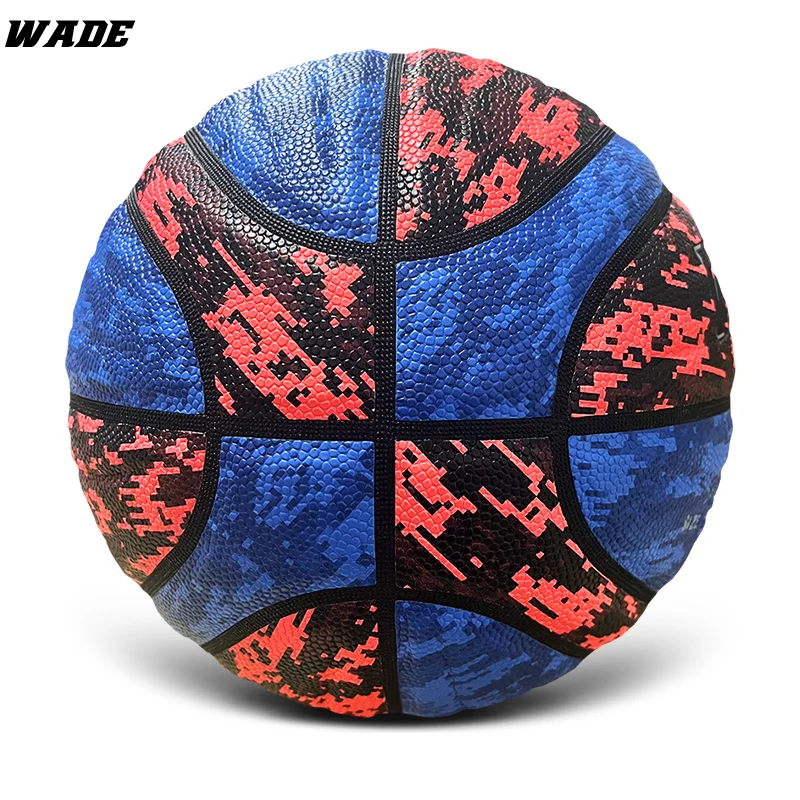 WADE Indoor/Outdoor 7# Basketball for Man Adult School Basketball PU Moisture Absorbing Leather Original Ball With Pump - Image 6