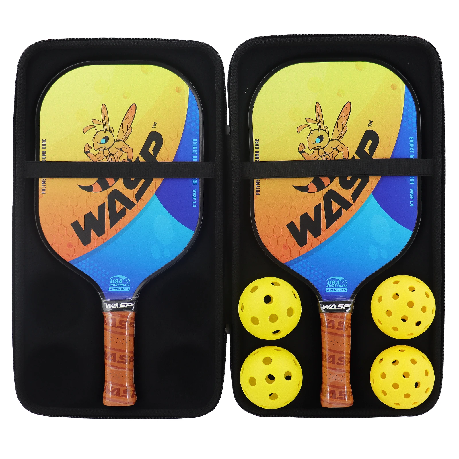 Set complet pickleball 2 paddles + 4 balles - Équipement compétition et entraînement avec grip haute adhérence