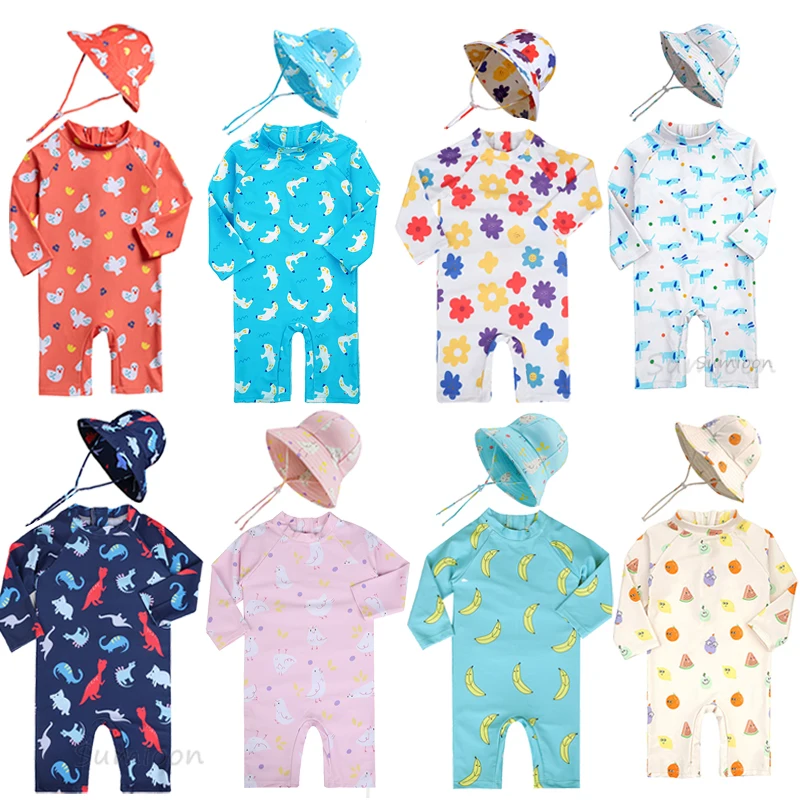 

Summer Children's Swimsuit Boys Dinosaur UV Baby Bathing Suit Boy Kid One Piece Swimming Suit Toddler Boy Swimsuit Baby Swimwear