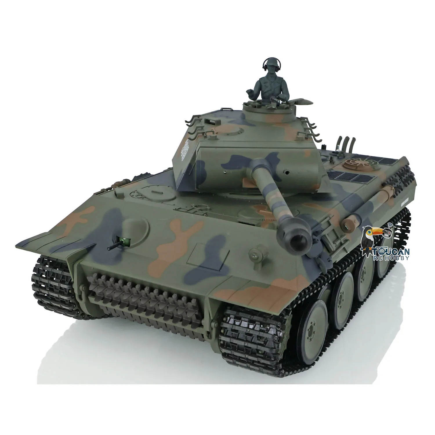 1/16 Heng Long 7.0 Plastic Panther FPV Camera RC Tank 3819 W/ 360° Turret Steel Gearbox Smoke Engine Soldiers Adult Toy TH17287 4