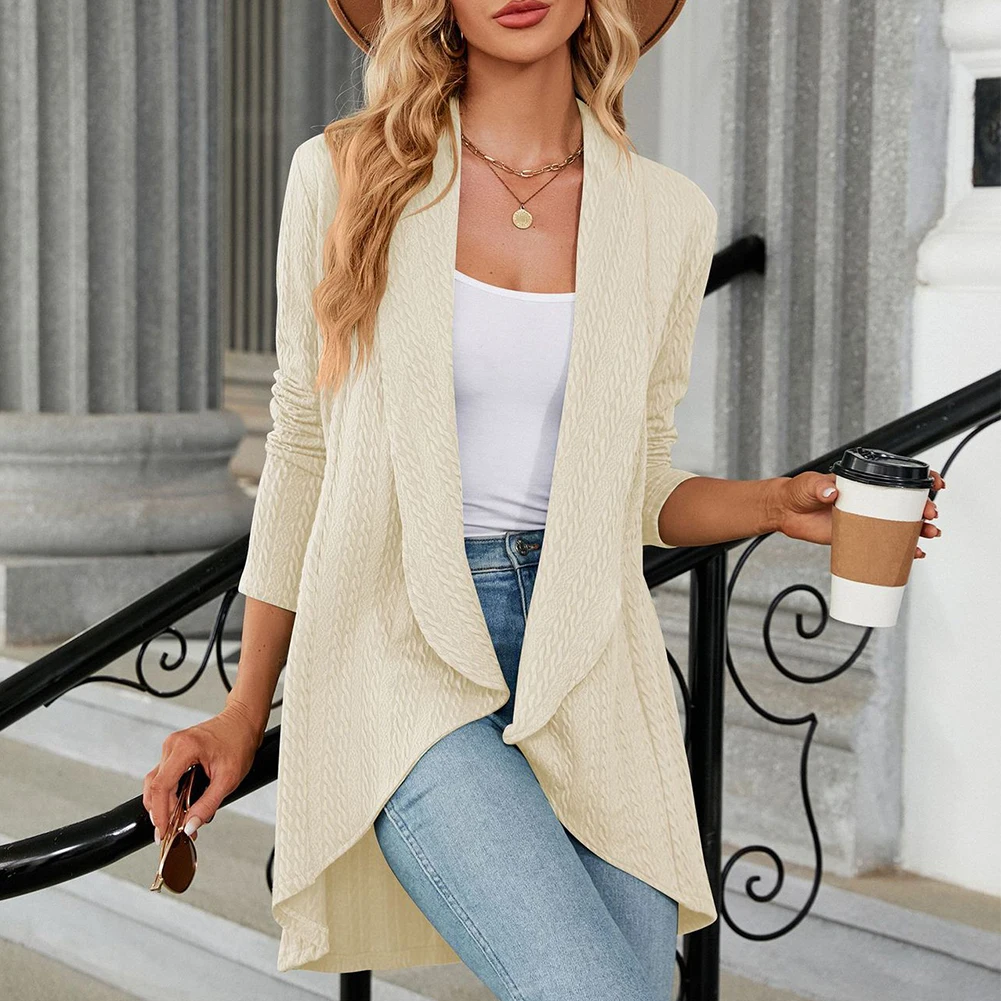 

Brand New Cardigan Clothing Knitted Long Sleeve Loose Open Polyester Rayon Slight Strech 1pc Solid Color Autumn