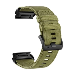 Premium QuickFit Canvas Watchband - Versatile 22mm/26mm Strap Bracelet - QuickFit 26mm (Army green)