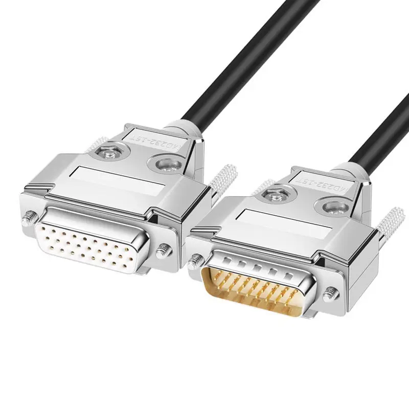 

DB26 Matel Male to Male to Female Extension Cable Connector db 26 Pin Extender Industrial Grade 3 Rows 26pin Data Cable Adapter