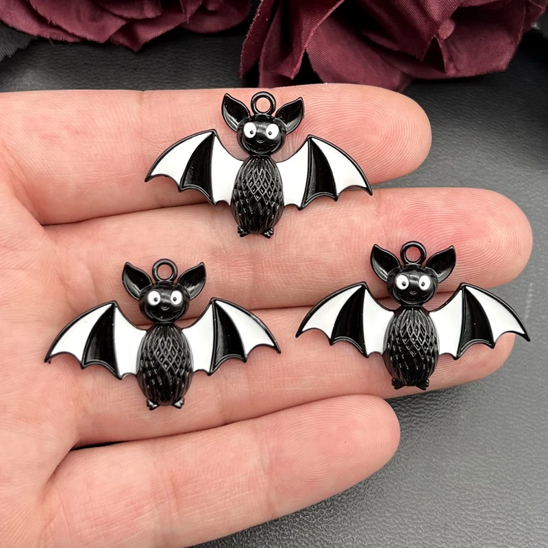 

5 Pieces Bat Enamel Charms, Cute Bat Pendants, Enamel Earring Pendants, DIY Jewellery Making Supplies 39*26mm