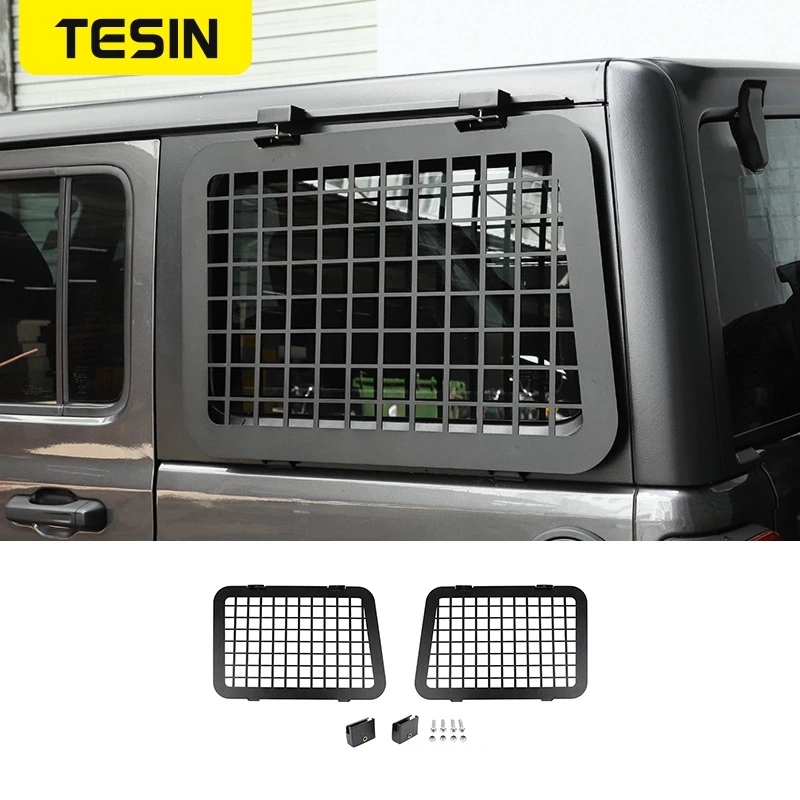 2pcs Exterior Rear Window Glass Armor Cover For Jeep Wrangler JL 18+  Accessories