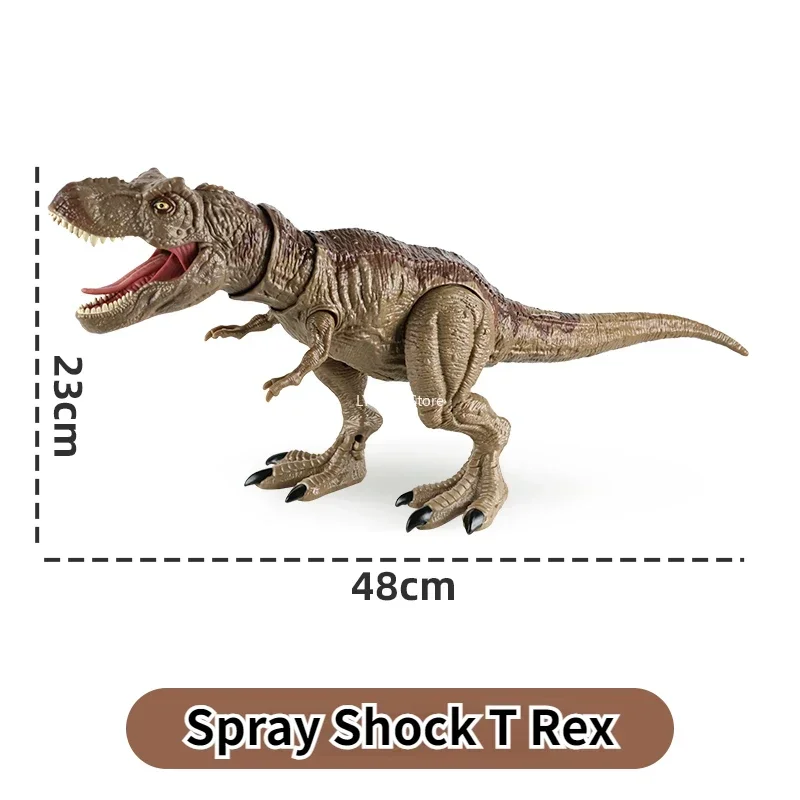 Tyrannosaurus Rex Action Figure Dinosauro Giocattolo Realistico T-Rex con Vibrazioni Ruggenti, Luci, Spray, Ganasce e Arti Mobili Regalo