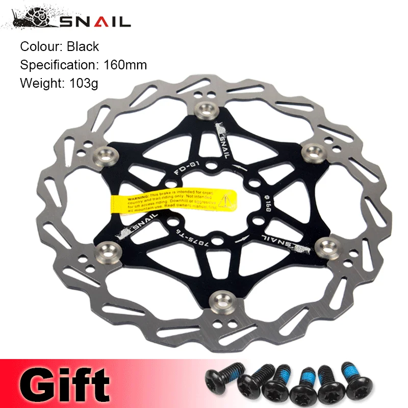 Bicycle disc brake pads 160mm 180mm 203mm aluminum alloy 6 nail rotor Mtb road bike floating discs parts