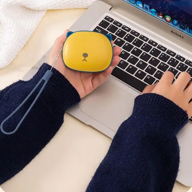 2 Az 1 -Ből Usb -Fűtés Akkumulátorral Működő Kézmelegítő Újratölthető Zseb Kézzel Melegebb 5000Mah Power Bank Aranyos Medve Alakú - Image 5