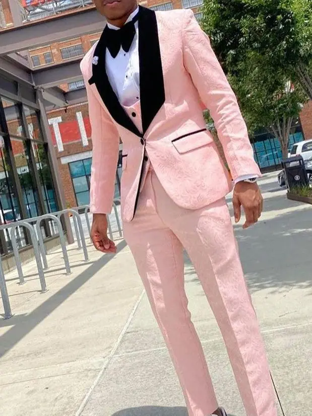 Pink Butterfly Fabric Young Men Suits for Prom Party Blazer Jacket pink-butterfly-fabric-young-men-suits-for-prom-party-blazer-jacket