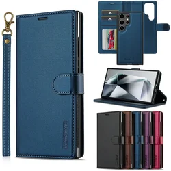 Magnetic Flip Leather Wallet Phone Case with Magsafe Compatibility for Samsung A15 4G 5G (Blue)