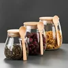 Large Capacity Transparent Glass Miscellaneous Grain Snack Storage Sealed Jar With Spoon Lid Tea Jar Storage Jar 2