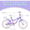 16-20 Inch Kids Bikes with Basket, Training Wheels, and Adjustable Seat for Ages 4-12, Available in Multiple Colors