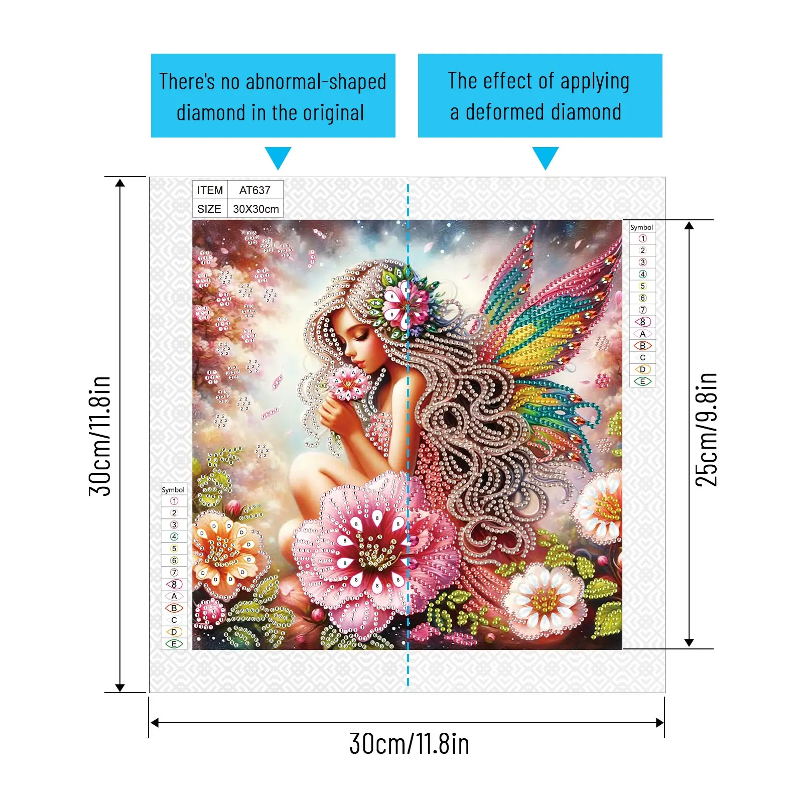 DIY flower fairy 5D Special Shape Diamond Art Kits for Beginners Diamond Art Painting Kits for Home Wall Decoration Gift